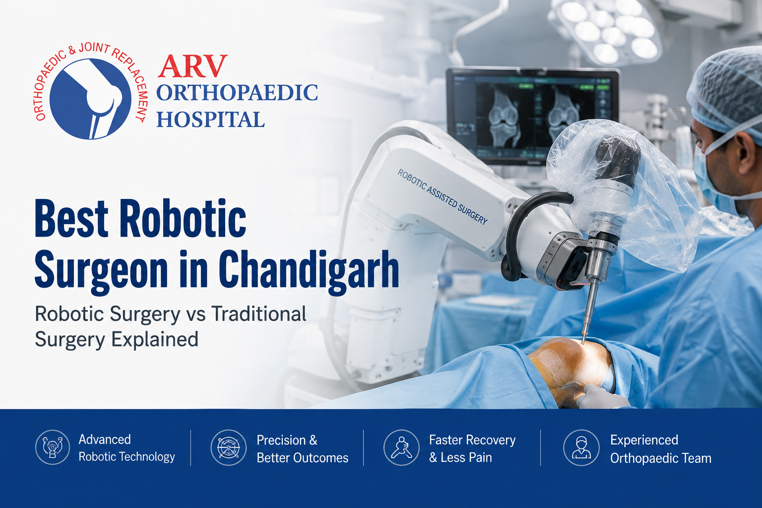 Robotic Knee Surgery at ARV Orthopaedic Hospital Chandigarh